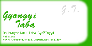 gyongyi taba business card